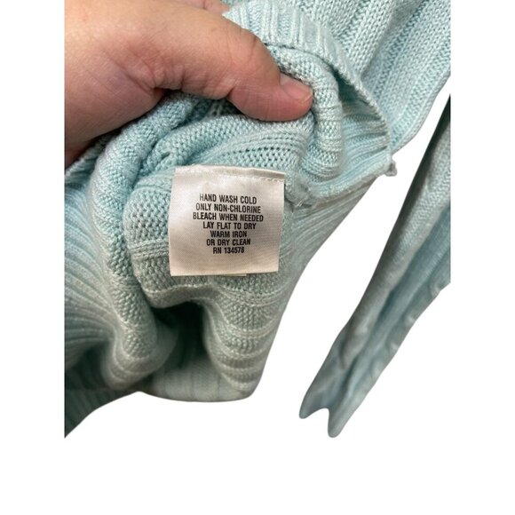 Vineyard Vines Wool Cashmere Sweater Size Medium Women's 2e6014 Blue Crew Neck - Picture 4 of 7